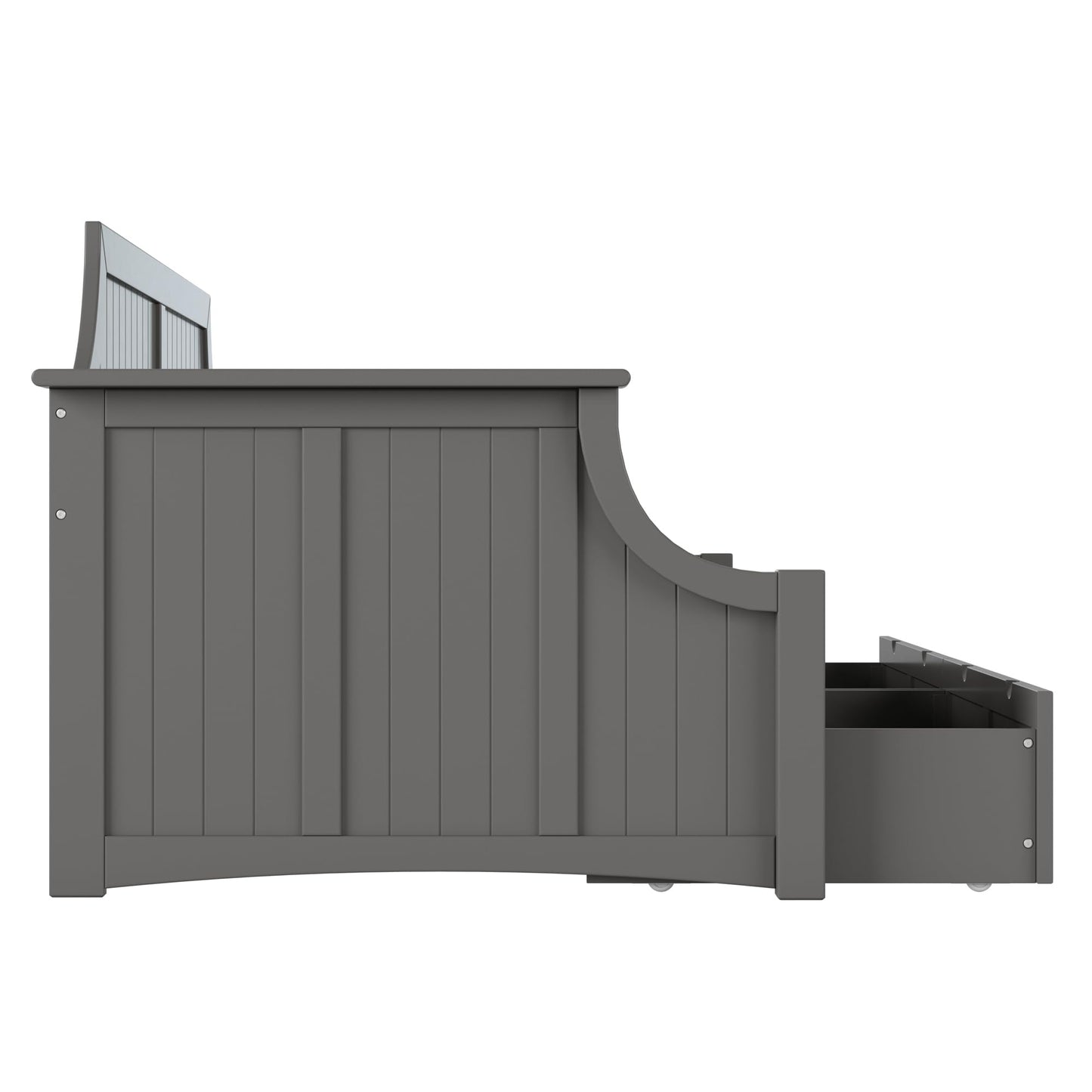 AFI Cambridge Twin Wood Daybed with Set of 2 Drawers in Grey