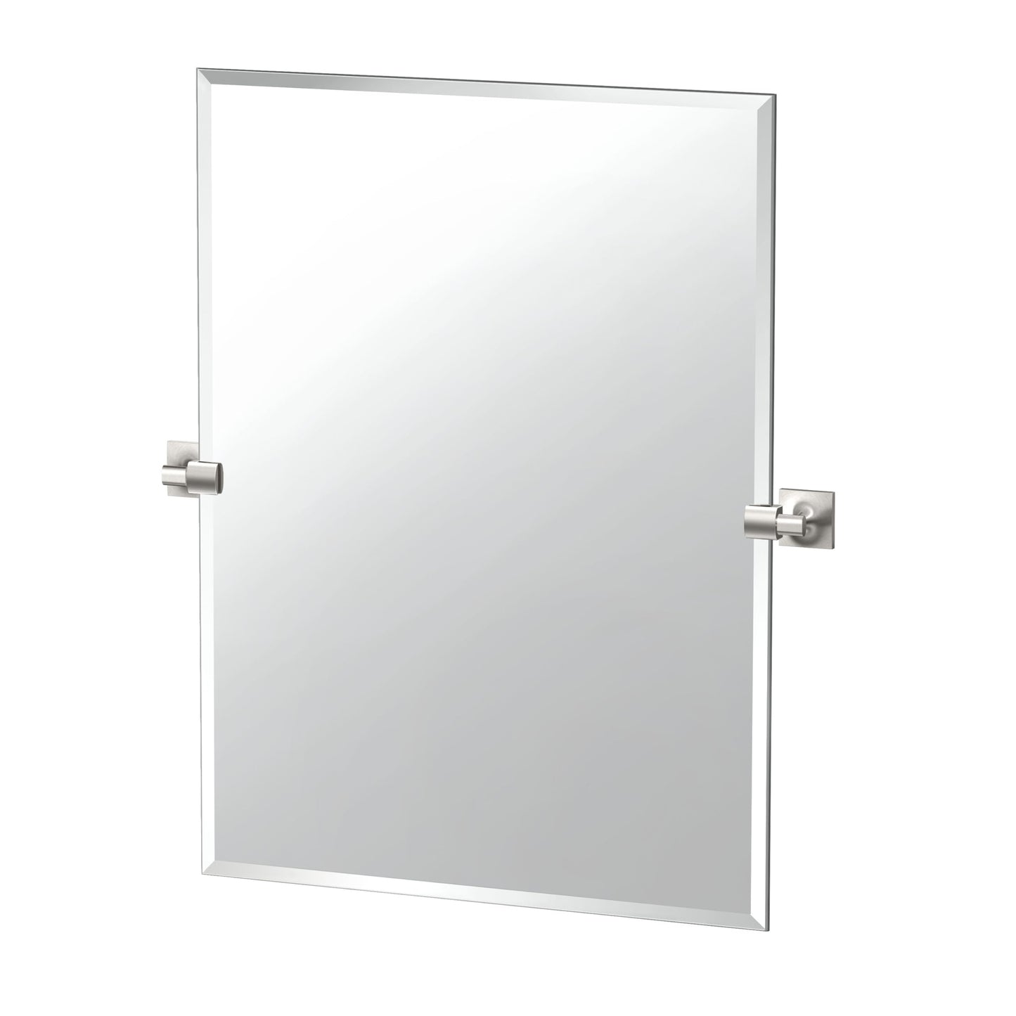 Gatco 5599S Waterline Frameless Rectangle Mirror, 31.5 Inch, Satin Nickel