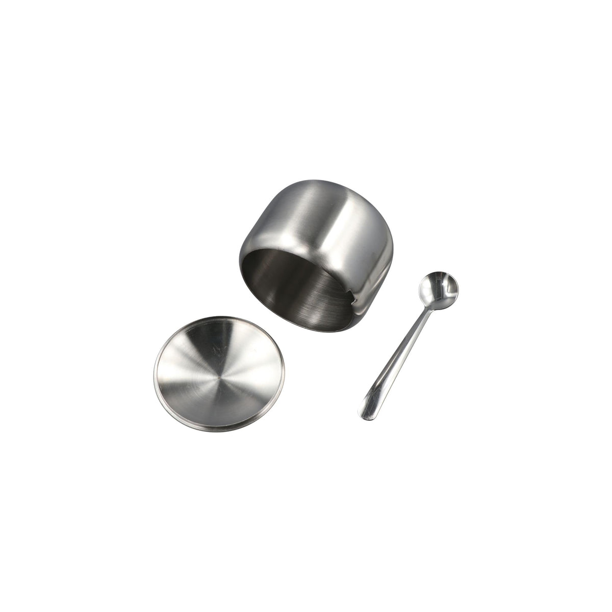 zaoalife Sugar Bowls 430ml Stainless Steel Sugar Bowl with Lid and Spoon Salt Pepper Spices Bowl Spice Jar Seasoning Pot Condiment Container for Home Kitchen