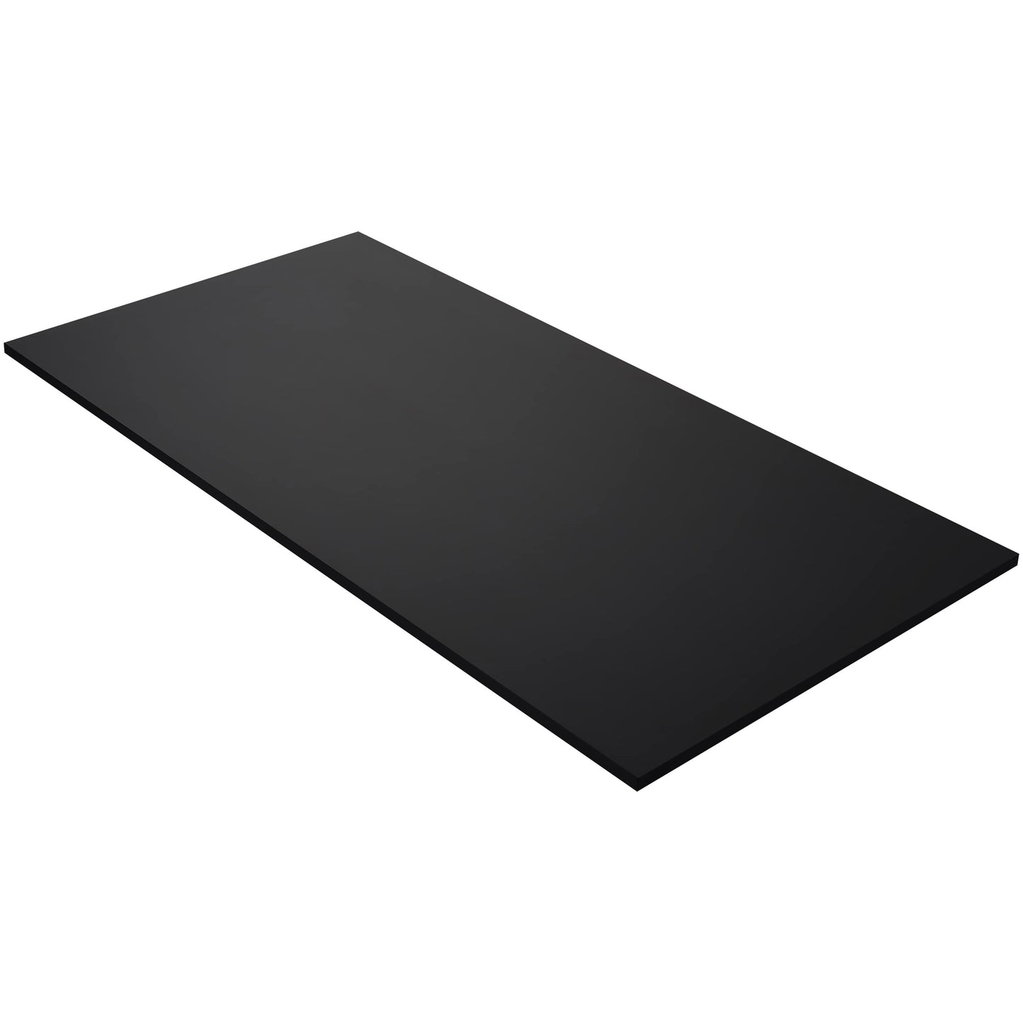 Kaboon 48"x26" Universal Table Top, Solid One-Piece Desktop, Reversible Melamine Countertop, Double Desks, L-Desk DIY, Black