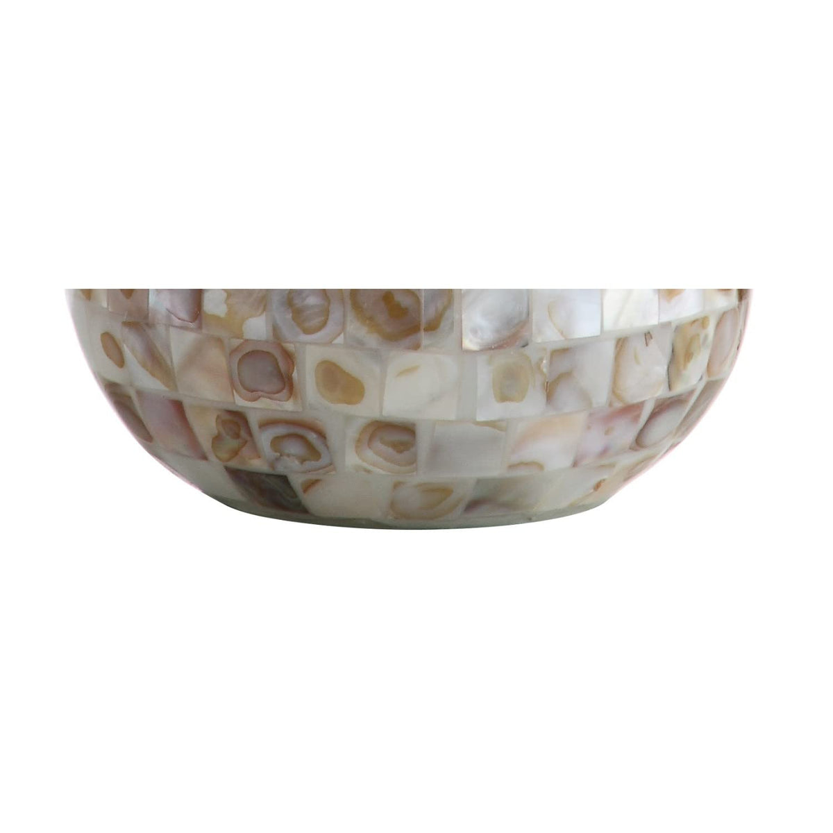JONATHAN Y 20.5" Seashell Coastal Mini LED Table Lamp for Living Room Office, White Linen Drum Shade, Modern Mother of Pearl Bedside Nightstand Lamp, LED Bulb Included JYL1024A