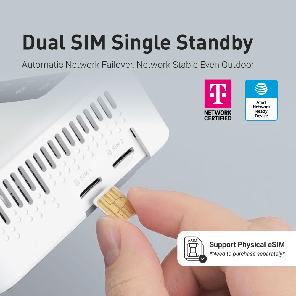 GL-X2000(Spitz Plus) Cellular Gateway 4G LTE Router for Home, RV, Road trips, Offices, CAT 12, Wifi 6 Router, Detachable Antennas, Dual-SIM, T-Mobile & AT&T IoT Certified, OpenVPN, WireGuard (NA Only)