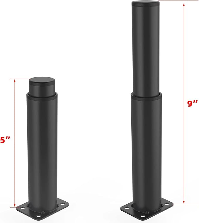5"-9" Metal Adjustable Legs, Adjustable Height Replacement Legs