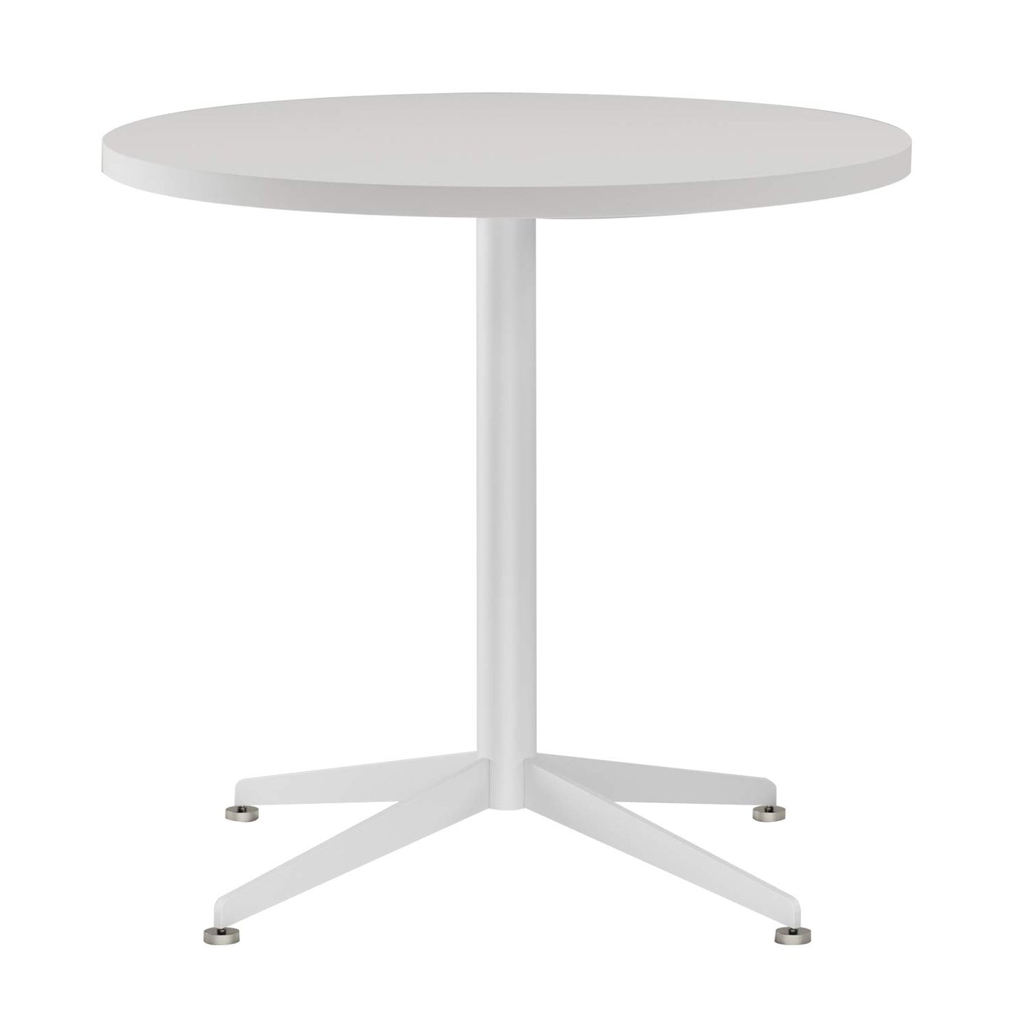 SENGLIDA White Dining Table Round Small Office Table Conference Table Coffee Meeting Table for Office Boardroom Kitchen Living Room Waterproof Desktop Easy Assembly 31.5 inch