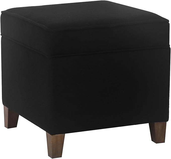 Adeco 17.5" Square Fabric Ottoman
