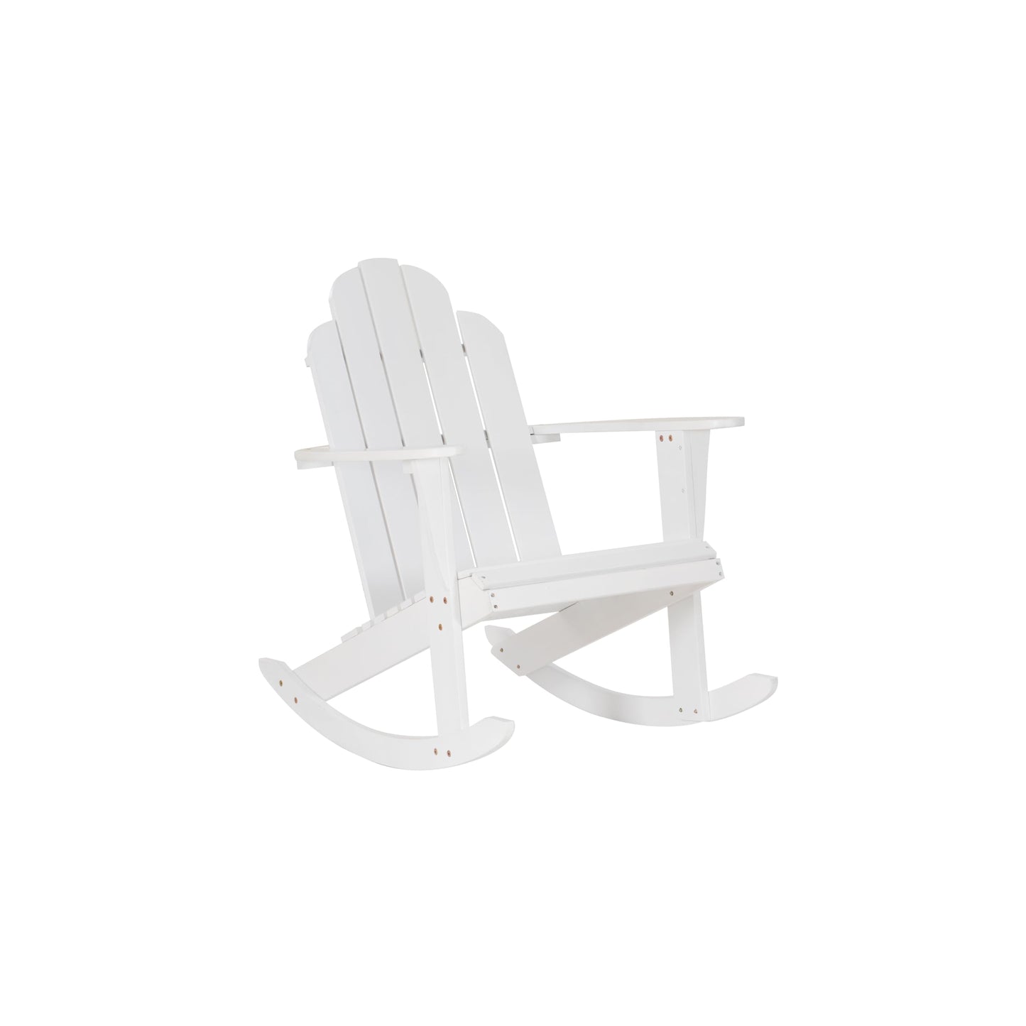 Jayde White Wooden Outdoor Adirondack Rocking Chair by Linon