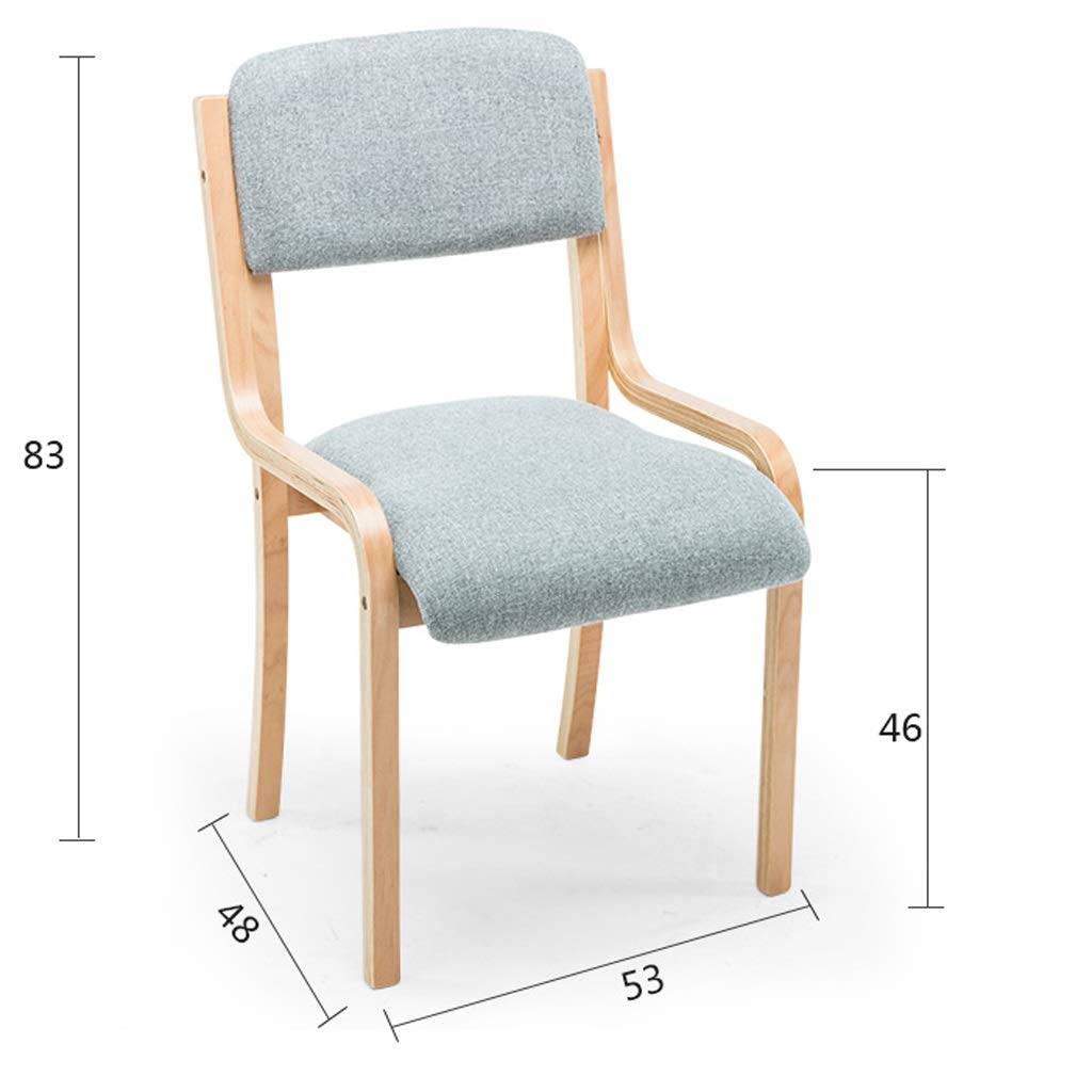 ONMYJFD Stacking Visitor Chair Range - Wood Frame Stack Chair No Arms-,Gray(Blue)