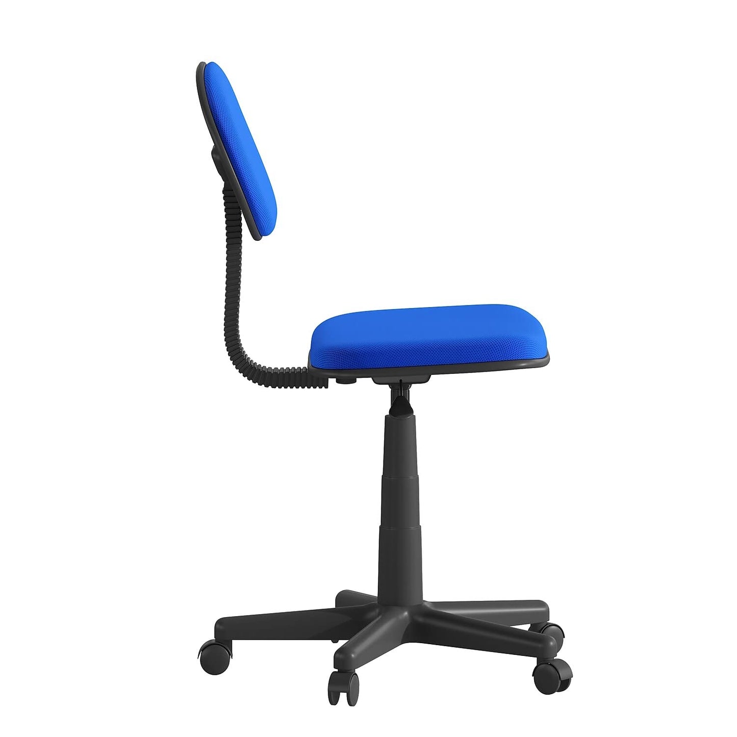 Flash Furniture Harry Low Back Swivel Task Office Chair - Adjustable Royal Blue Student Chair with Padded Mesh Seat & Back - Homeschool Study Chair