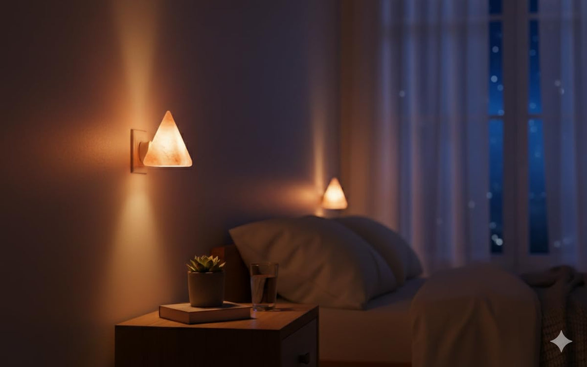 NatureBoost Himalayan Pink Salt Night Light Pyramid (1 Pack) Decorative Ambient Night Lights for Bedroom, Bathroom, Nursery & Home Décor