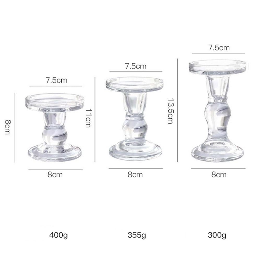Candlestick Holders Glass Candle Holder, Candlelight Dinner Decoration, Aromatherapy Candle Holder Candle Holders(Medium)
