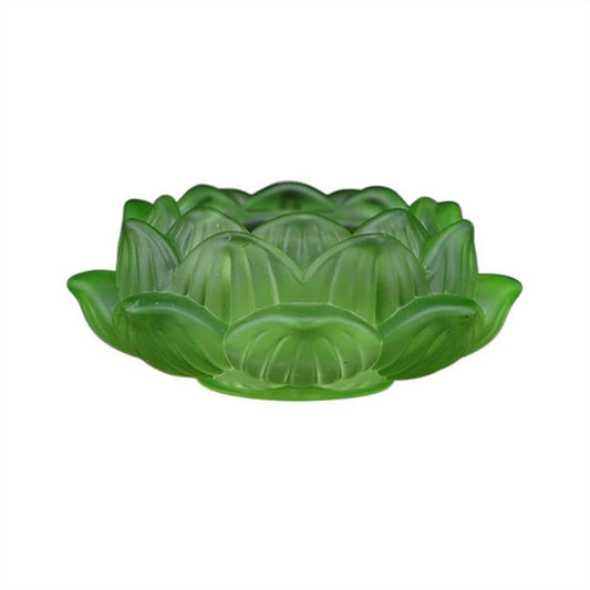Decorative Candlestick Classic Colored Glazed Candlestick Beautiful Lotus Candlestick Desktop Decorations Candlestick (Color : Green)