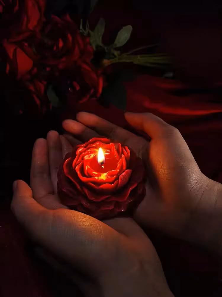 Romantic Low Temperature Oil Candles for Couples - Safe & Sensual Wax Candles to Set The Mood (2, Pink (Narcissus Scent))