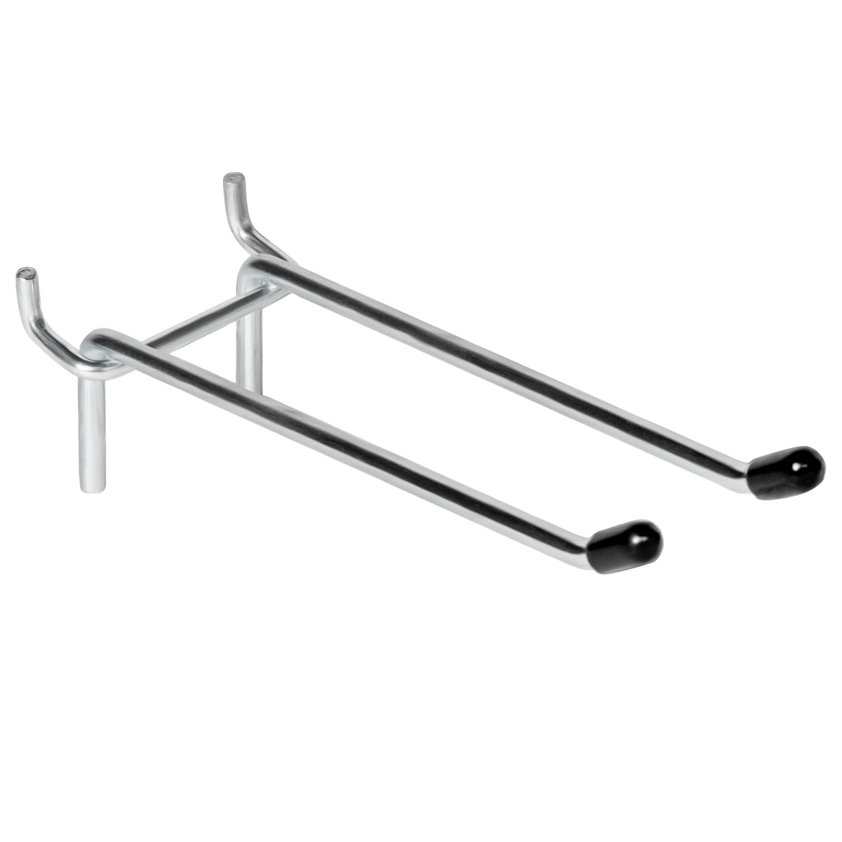 Nlmyt 10 Pcs Pegboard Hooks, 6 Inch Peg Board Hooks, Pegboard Pegs Accessories with Rubber Tipped, Double Peg Hook Fit 1/4” Hole, Heavy Duty Tool Utility Hook for Hanging Tools, Bags and More