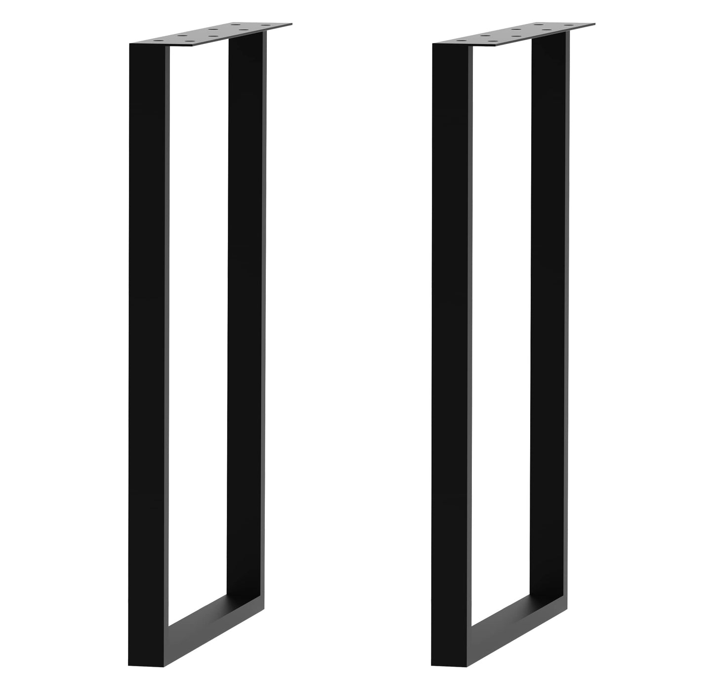 Lendpea Metal Table Legs Heavy Duty Square Tube Desk Legs Dining Table Legs Industrial Furniture Legs,Modern Coffee Table Legs,Set of 2(28"-4X2mm, Rectangular-Shape)