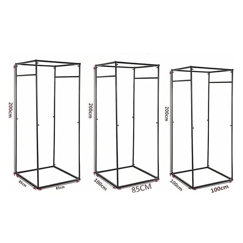 ZTIOMUK Square Fitting Room, Portable Dressing Room Frame with Curtain and Hook, Changing Room for Clothing Store, Boutiques, Office