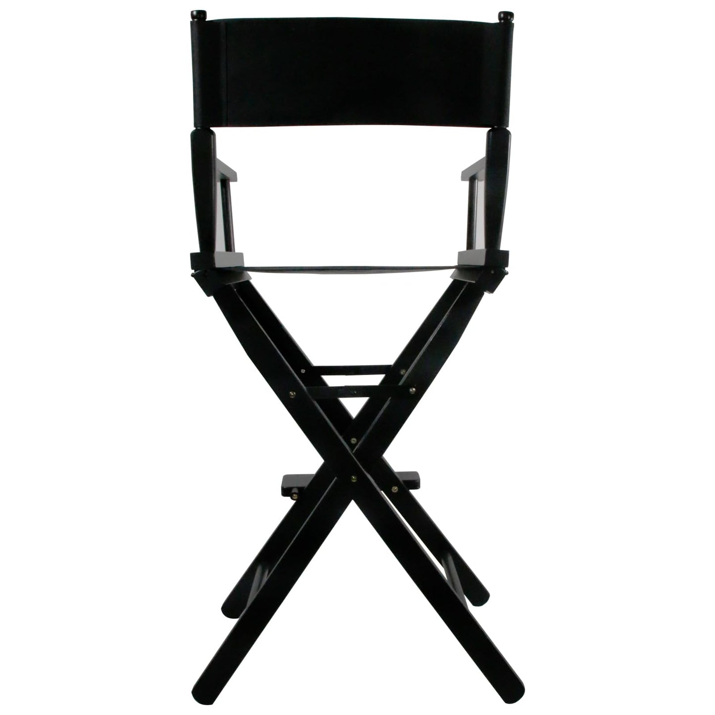 GDGYOFN 30 Inch Directors Chairs Foldable, Folding Makeup Artist Chair with Portable Footrest - Solid Hardwood Frame, 250lb Capacity, Black - for Professional Salon, Home Studio & Photography