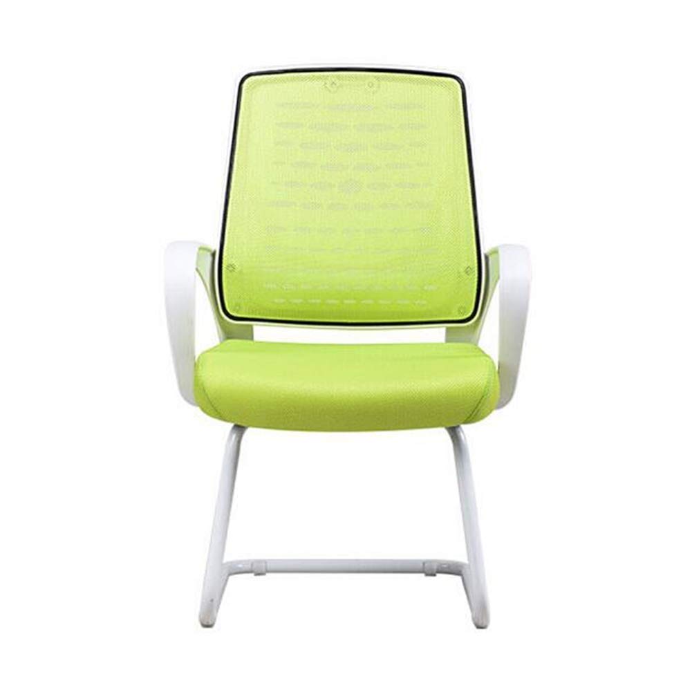 Executive Recline Chairs Office Desk Seat, Meeting Visitor arm Chair Medium Mesh Back Robust Steel Base Breathable Foam pad Ergonomic Chair Padded Office Chair (Color : Green)