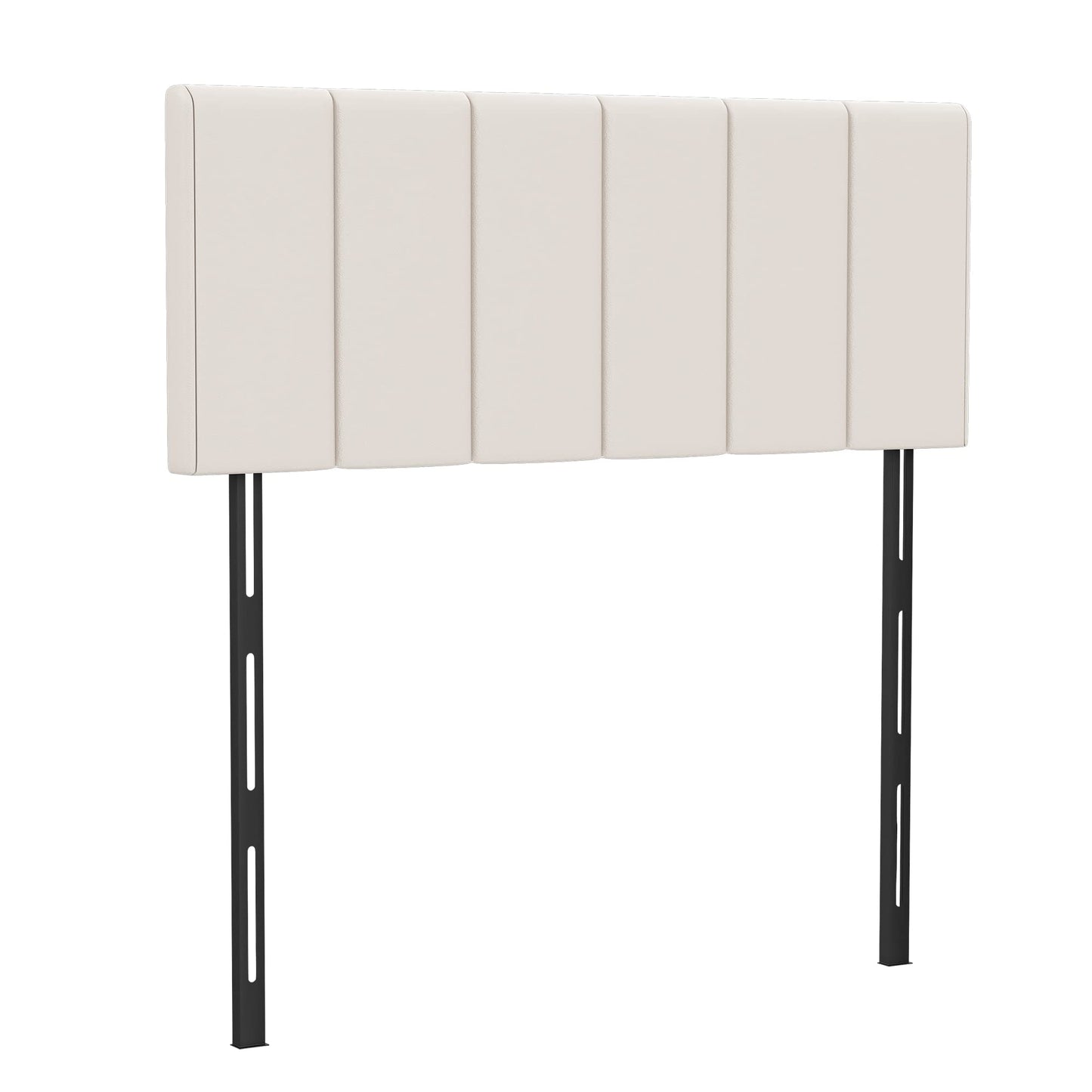 HAOBO Home Upholstered Headboards Foldable Queen/Full Faux Leather Panels with Height Adjustments-White