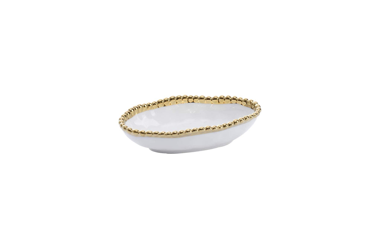 Pampa Bay Golden Salerno Long Condiment Bowl