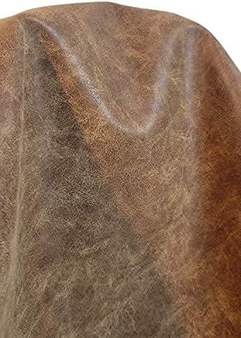 NAT Leathers™ | Acorn Brown Crazy Horse Soft Faux Leather Sheet PU | by The
