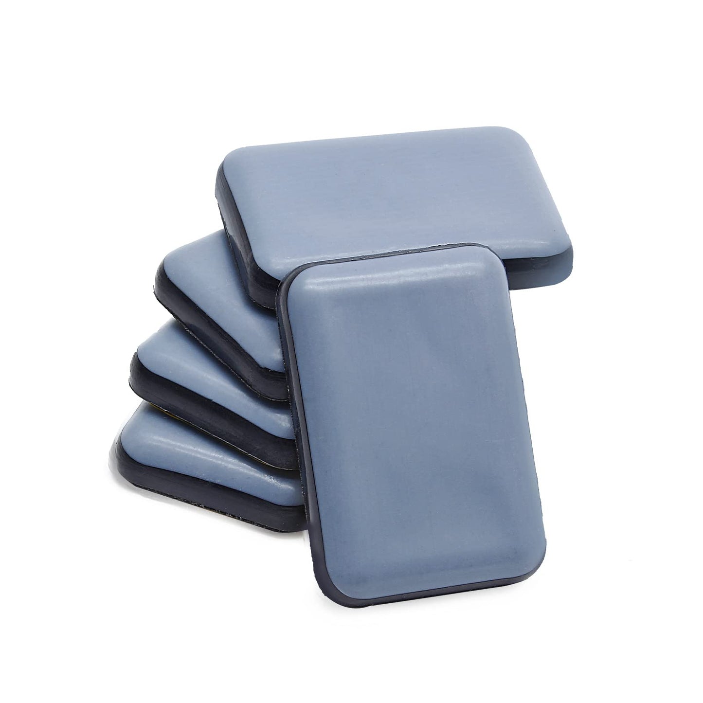 Unlorspy 24 Pcs Self-Adhesive Teflon Furniture Sliders, 35mm x 25mm Rectangle Stick Furniture Glides,Furniture Carpet Moving Pads for Protects Floor (Rectangle,Grayish Blue)