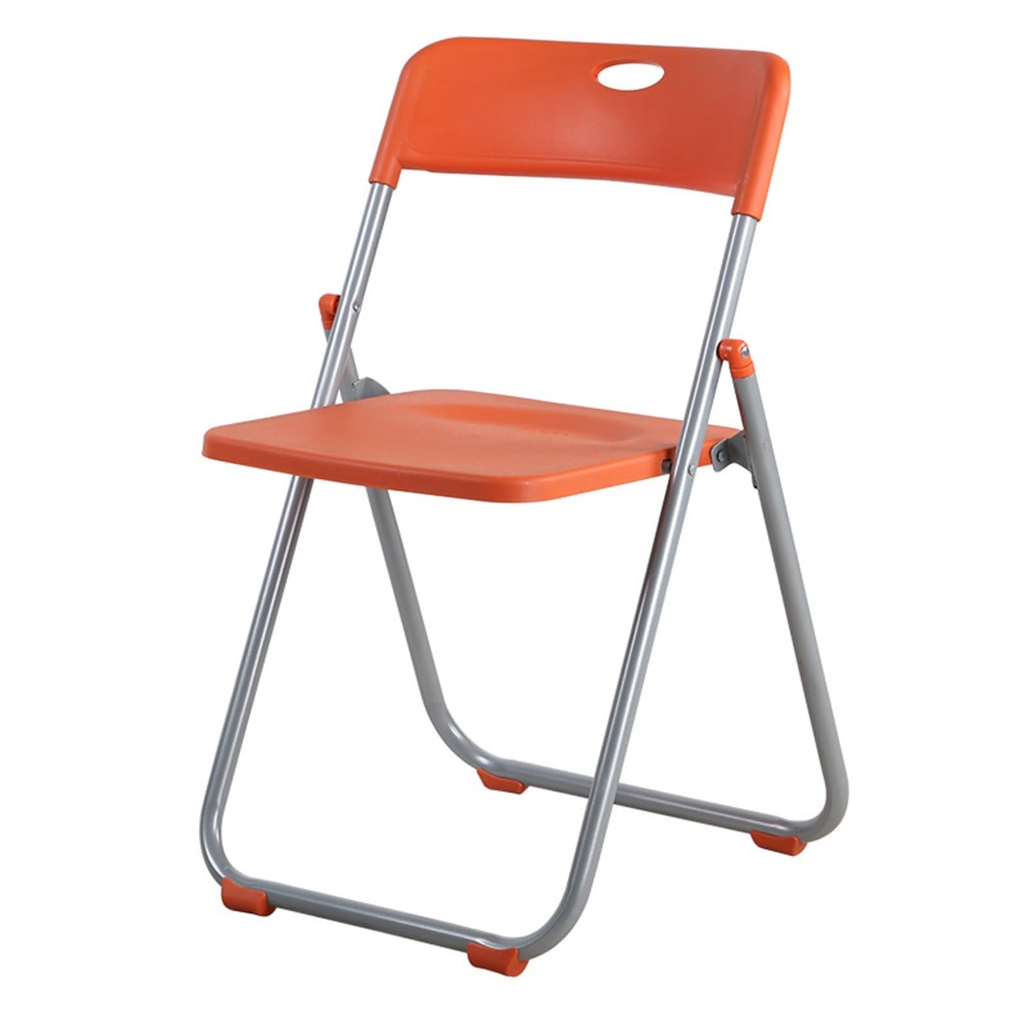 Street stall Household Plastic Dining Chair Outdoor Portable Event Meeting Training (Color : White) (Orange)