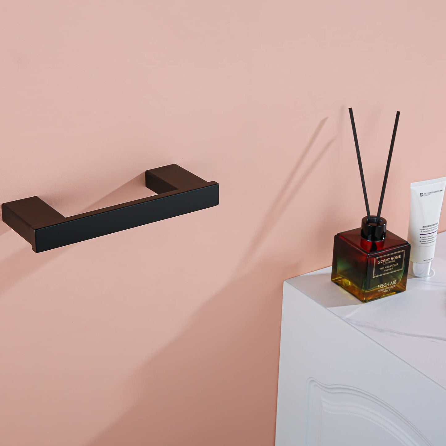 RANDOM 9 Inch Matte Black Towel Bar Bathroom Modern Hand Towel Holder Kitchen Rag Towel Rack Wall-Mounted Suitable for Bathroom,Shower Room,Wardrobe Cloakroom and Garage Towel Rod.96009-2-9MB