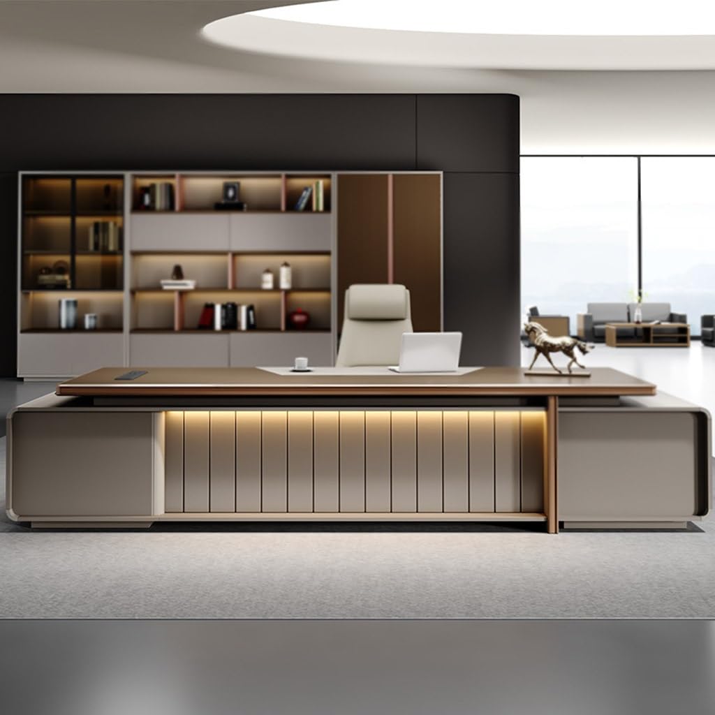 BGGJJ Computer Desk Executive Desk, Modern Leadership Office Furniture, Executive Desk, CEO/Manager Desk Desk with Drawers