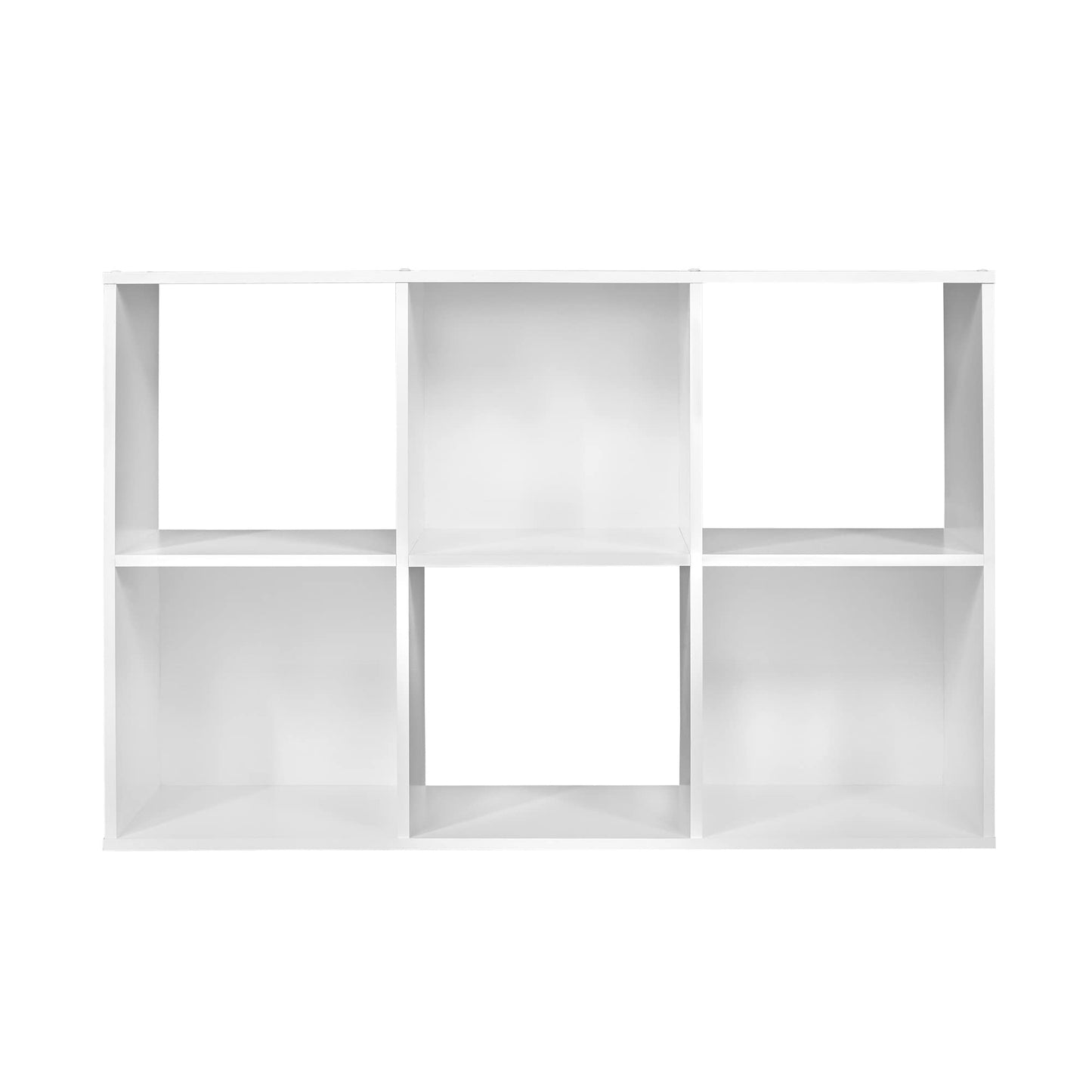 ClosetMaid Cubeicals 6 Cube Storage Shelf Organizer Bookshelf, Stackable, Vertical or Horizontal, Easy Assembly, Wood, White Finish
