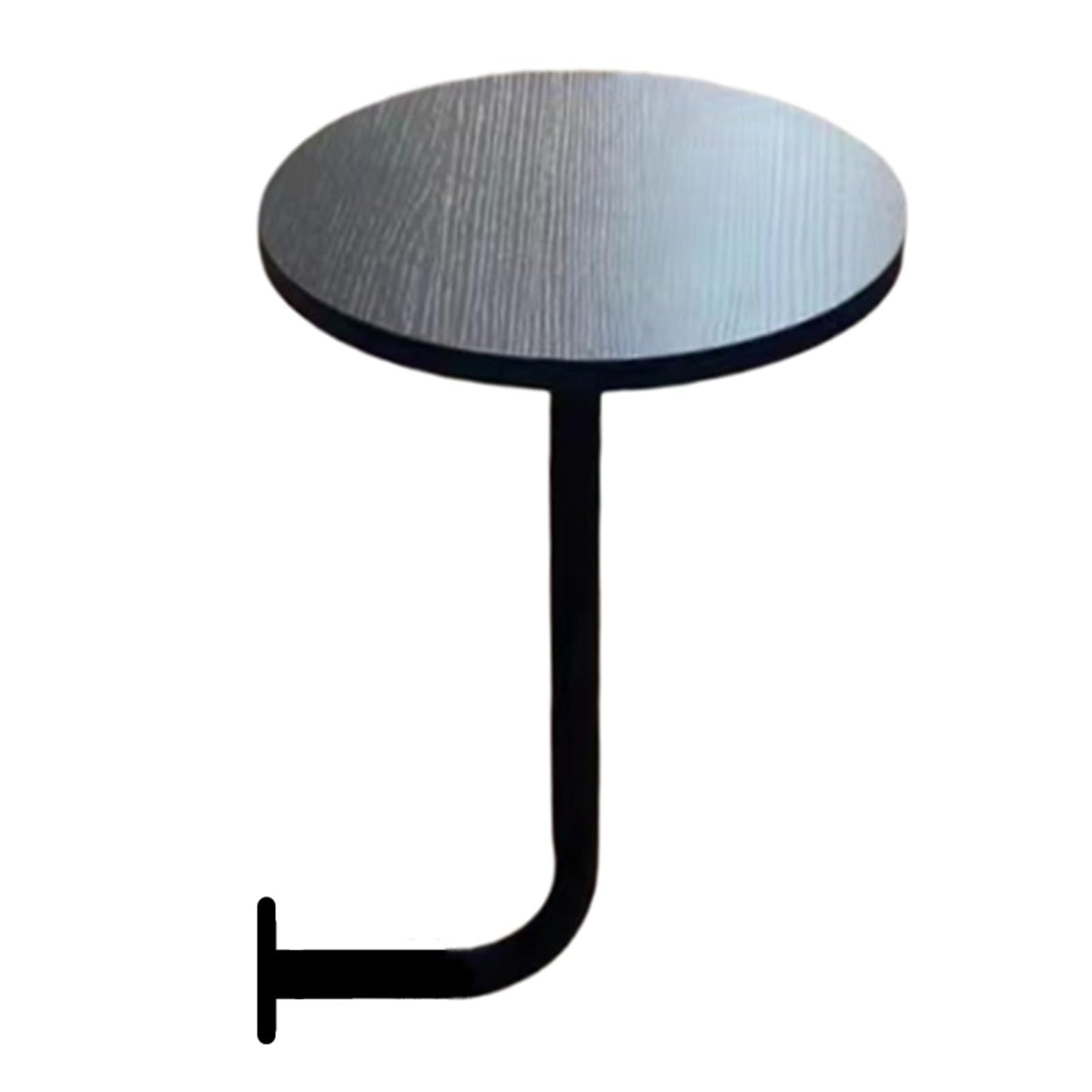 Wall-Mounted Round Table for Café Kitchen or Office - Space-Saving Black Design Ideal for Small Dining Areas Bakery Shops and Workshop Use.