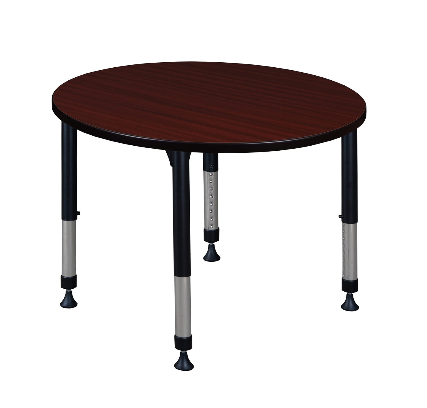 Romig Trek 36 in. Round Height Adjustable Classroom Activity Table- Mahogany