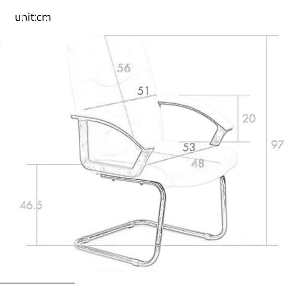 SIDUFHAOPKLL Office Elements Classic Replica Chair - Vegan Leather, Thick high Density Foam, Chrome arms Visitors in PU Suitable for and Home （White or Black）(D)