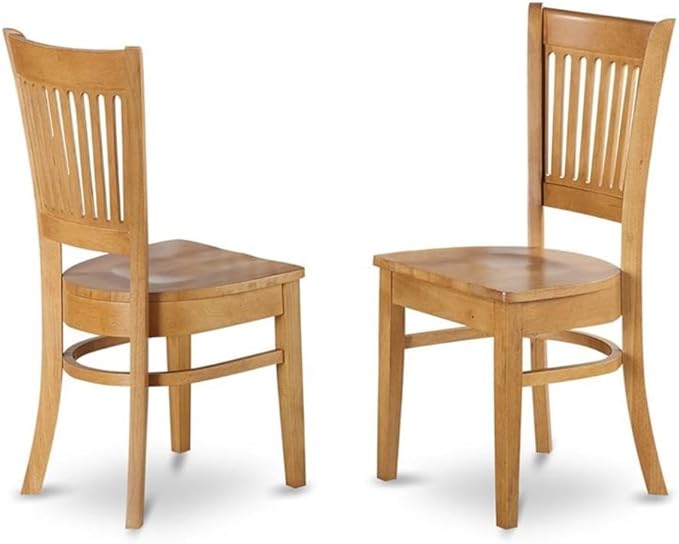 East West Furniture NDVA5-OAK-W 5 Piece Dining Room Furniture Set Includes a