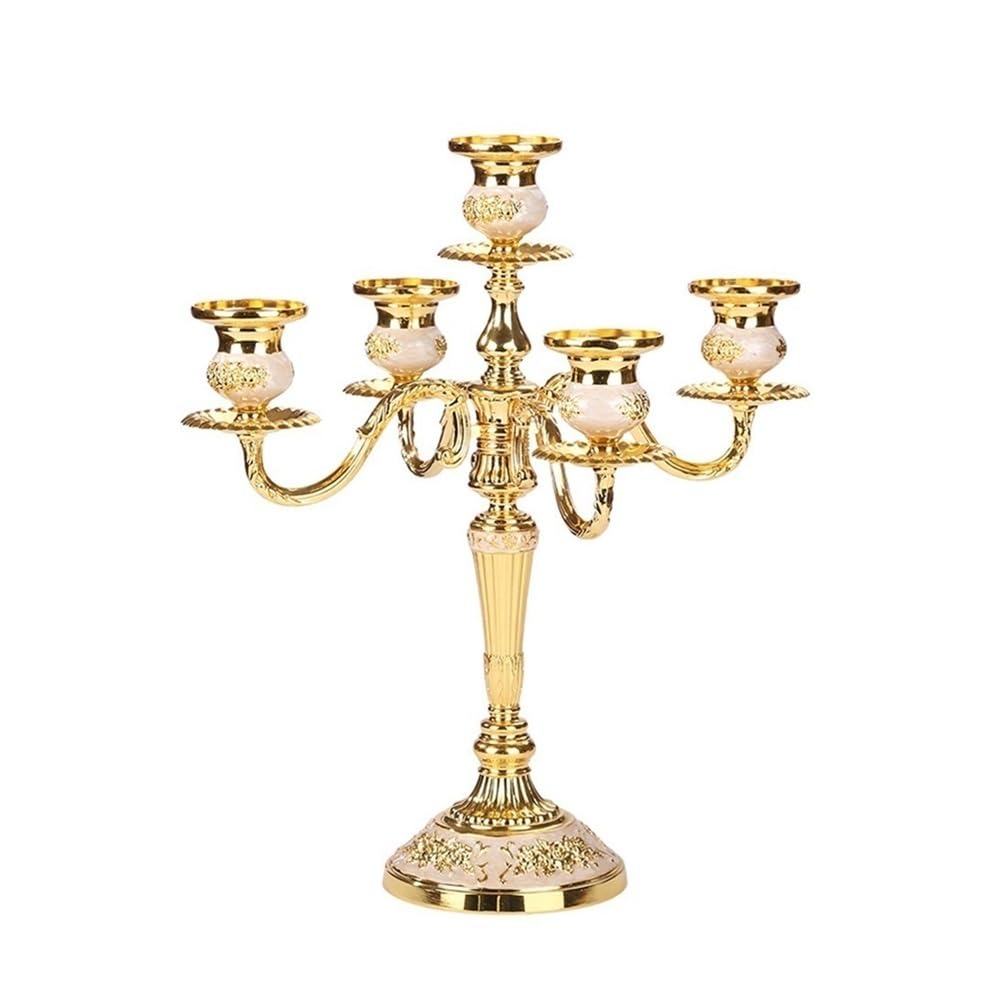 Candle Holder European Retro Five-Head Candle Holder Home Wedding Props Decorative Candlestick