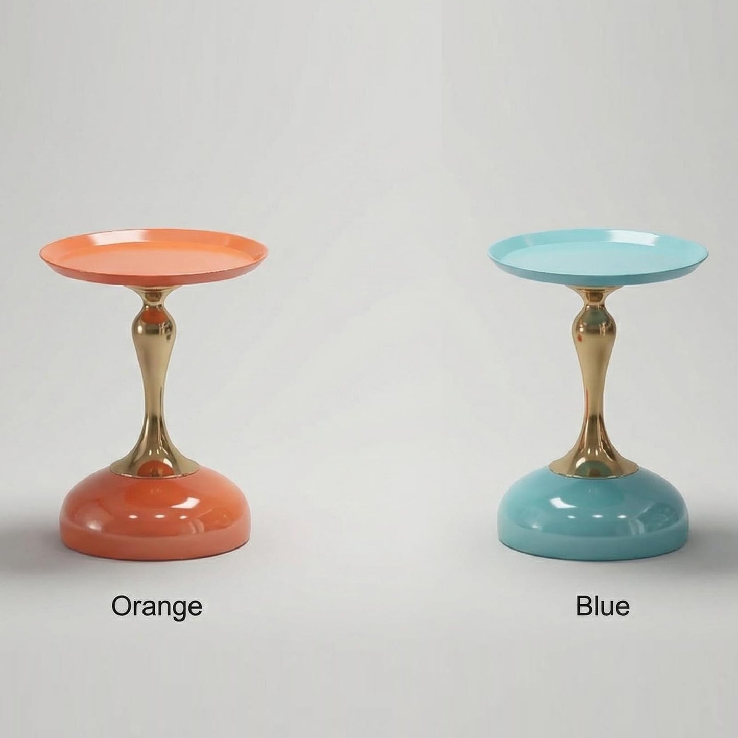 wangbochuan Stylish Hourglass Side Table - Contemporary Design for Living Rooms, Cafes, Dining Areas, Bedrooms, and Outdoor Spaces - Perfect Accent Piece for Any Decor (1, Hermes Orange)