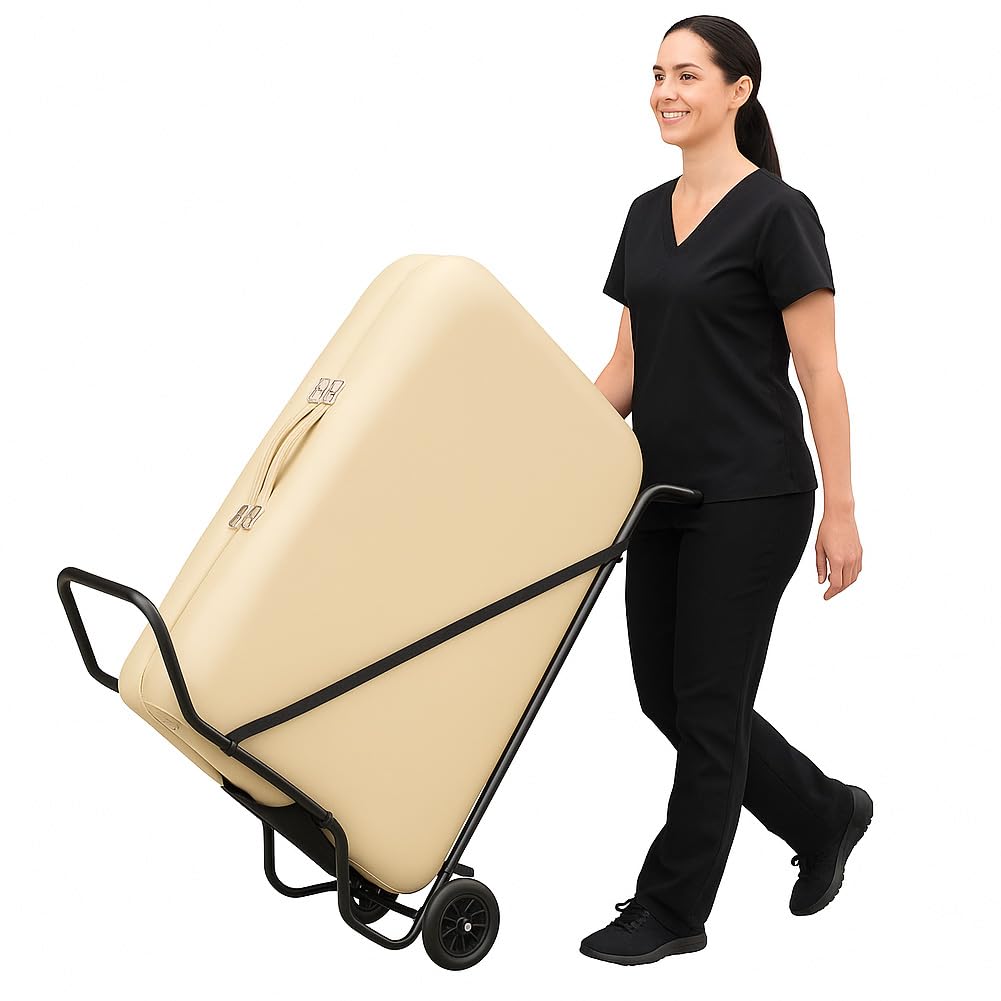 Royal Massage Universal Folding Table Transport Dolly with Reinforced Frame & Ergonomic Handles for Portable Massage Tables