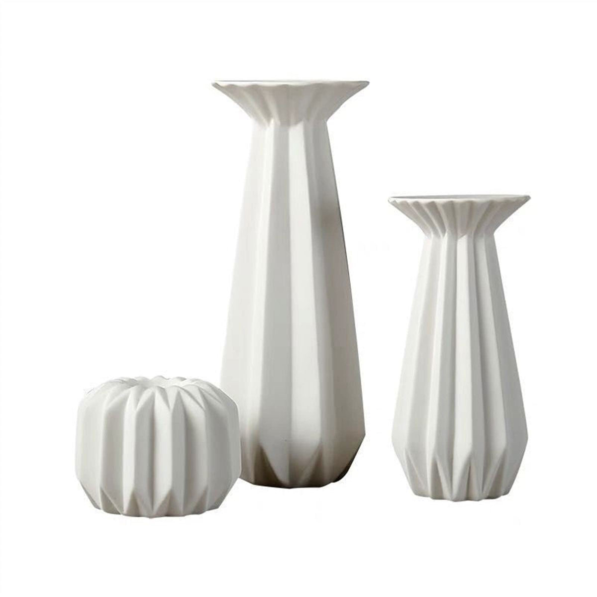 Decorative Candlestick Table Center Decoration White Candlestick Household Romantic Candlestick Ceramic Ornaments Candlestick