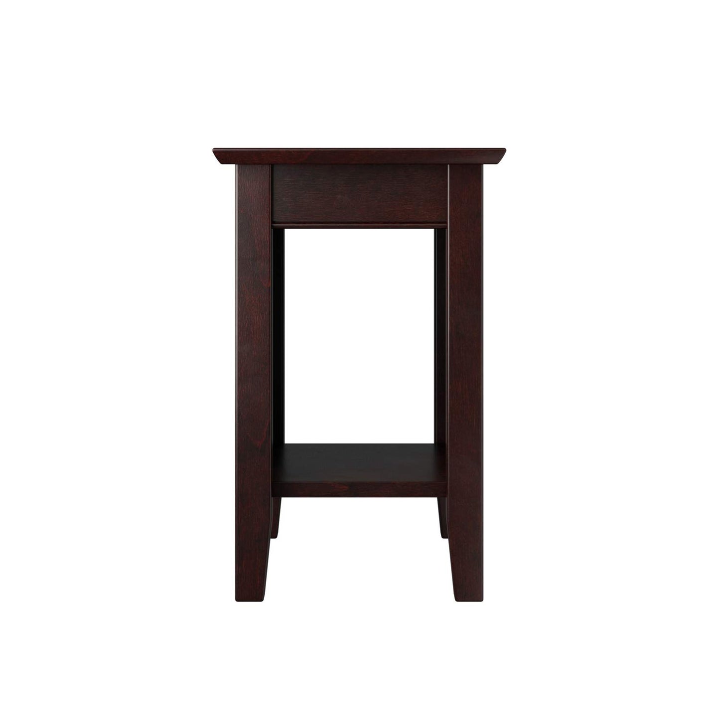 AFI Nantucket Chair Side Table with Built-in Charger in Espresso
