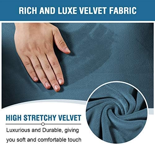 H.VERSAILTEX Velvet Stretch Recliner Couch Covers 4-Pieces Style Recliner Chair