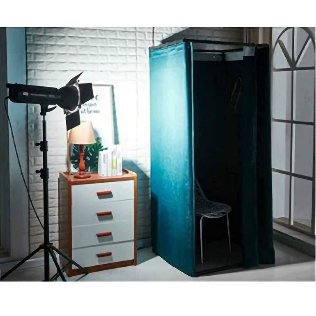 ZTIOMUK Square Fitting Room, Portable Dressing Room Frame with Curtain and Hook, Changing Room for Clothing Store, Boutiques, Office