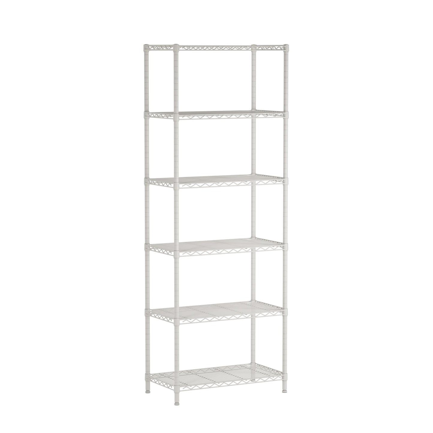 SINGAYE Shelf Wire Shelving Adjustable Storage Shelves Rack Standing Units for Kitchen Closet Laundry Bathroom Organizers Metal Pantry Narrow Mesh Gaps 14" D x 24" W x 72" H White