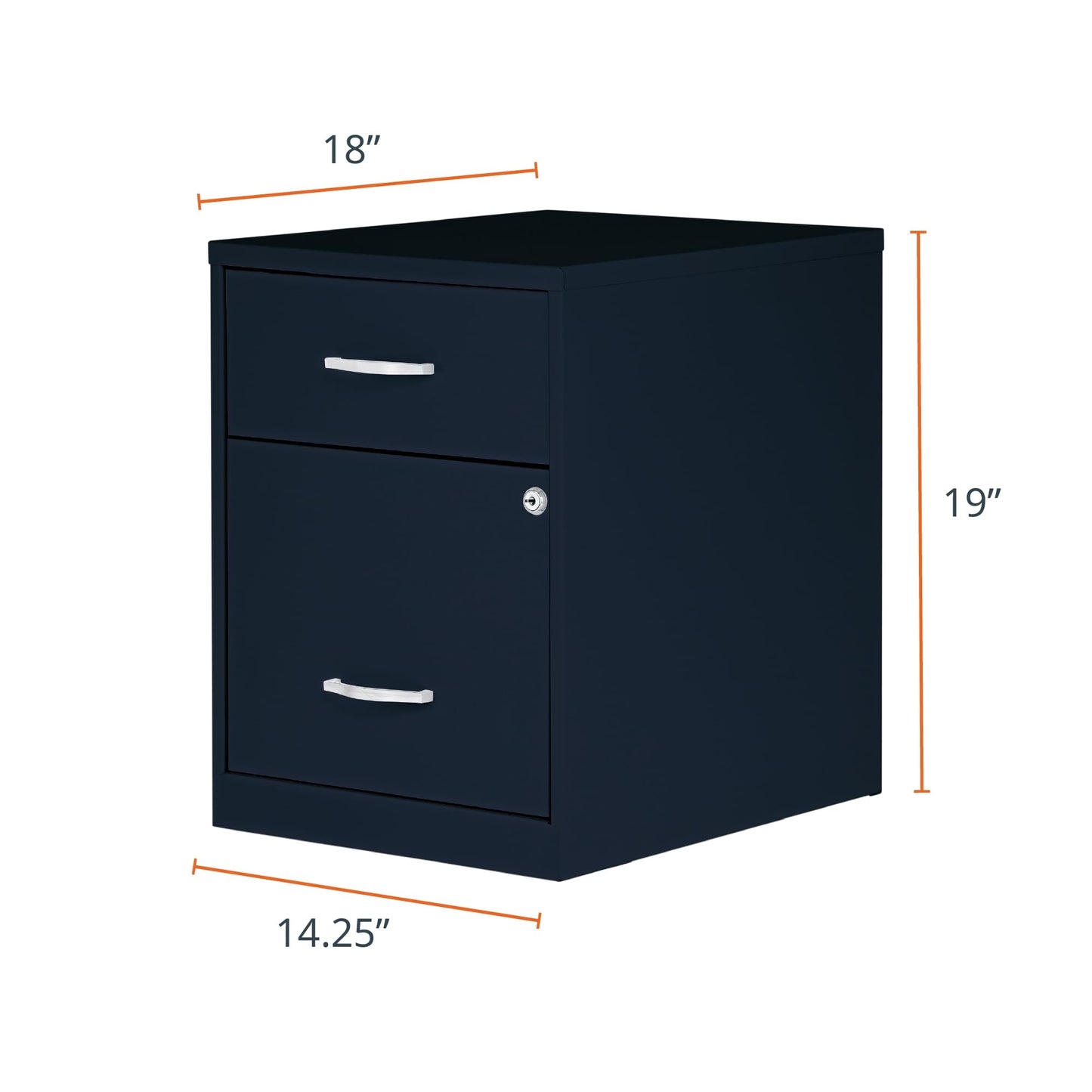 NuSparc 2 Drawer Locking Filing Cabinet | Pre-Assembled Steel Construction | Low-Profile Design is Perfect for Home and Small Office | Letter-Size | Assembled in USA