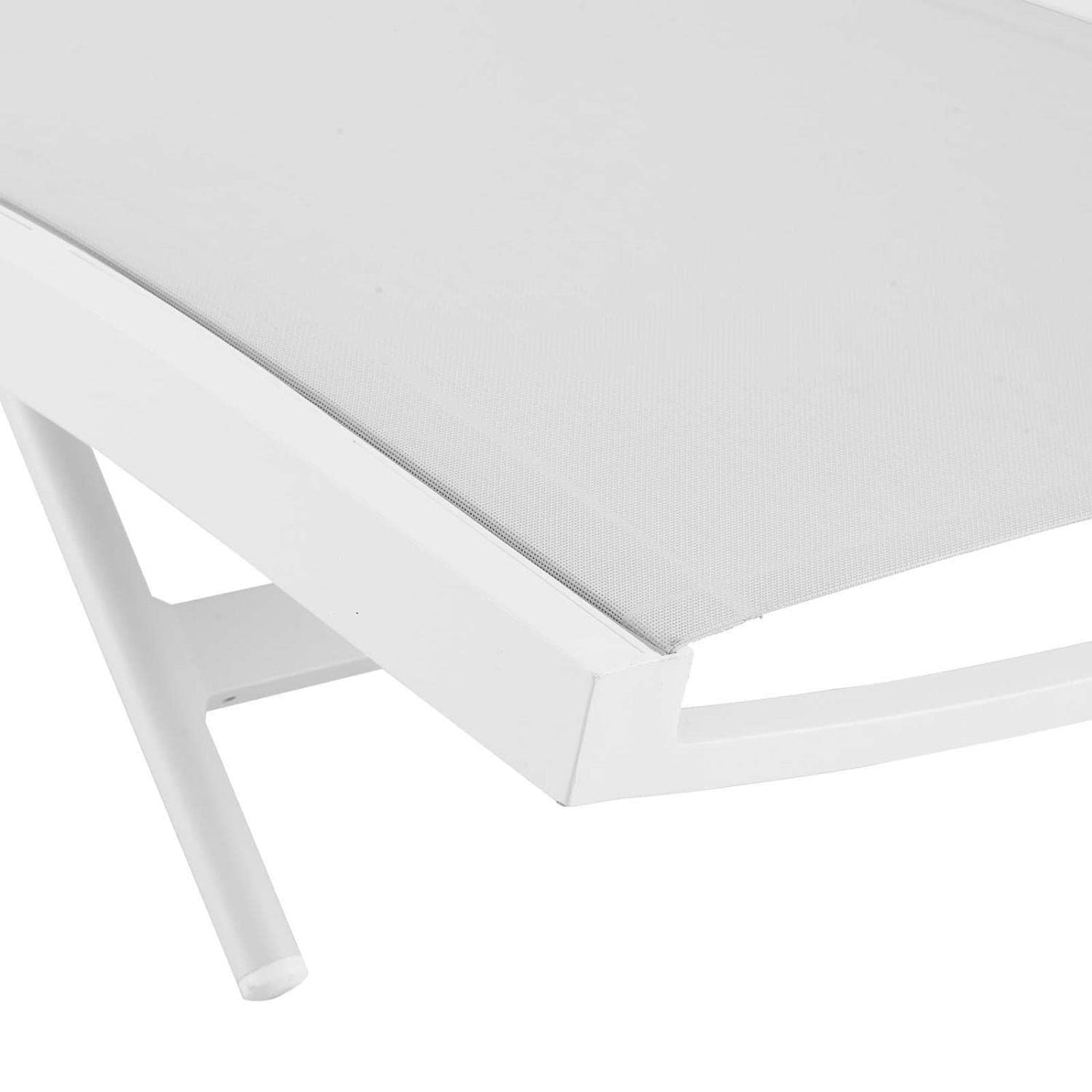 Modway Glimpse Outdoor Patio Mesh Chaise Lounge Set of 2 in White White