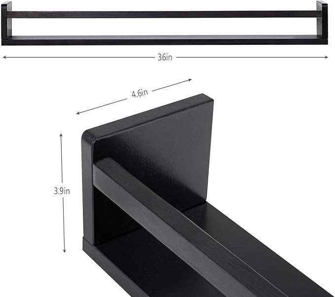 AZSKY Black Nursery Bookshelves
