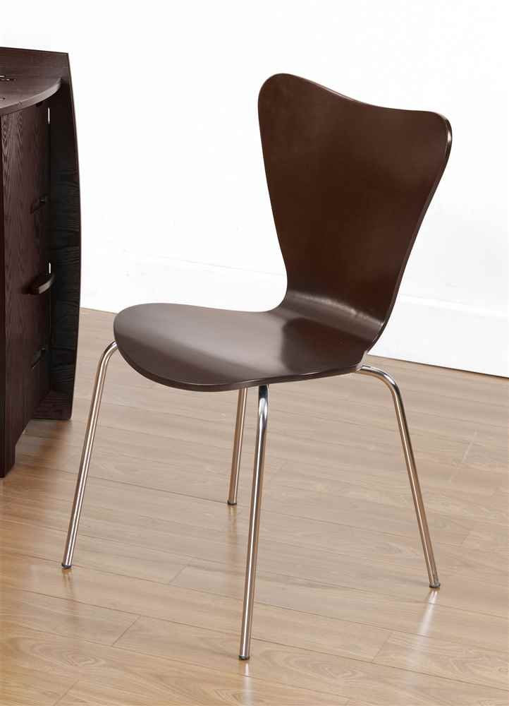 Legaré Furniture Modern Ergonomic Bent Plywood Chair for the Home, Office, or Work Space, White