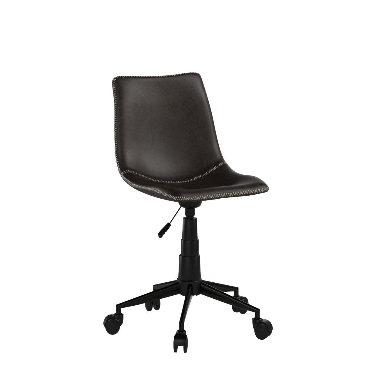 Roundhill Furniture Cesena Faux Leather 360 Swivel Air Lift Office Chair, Gray