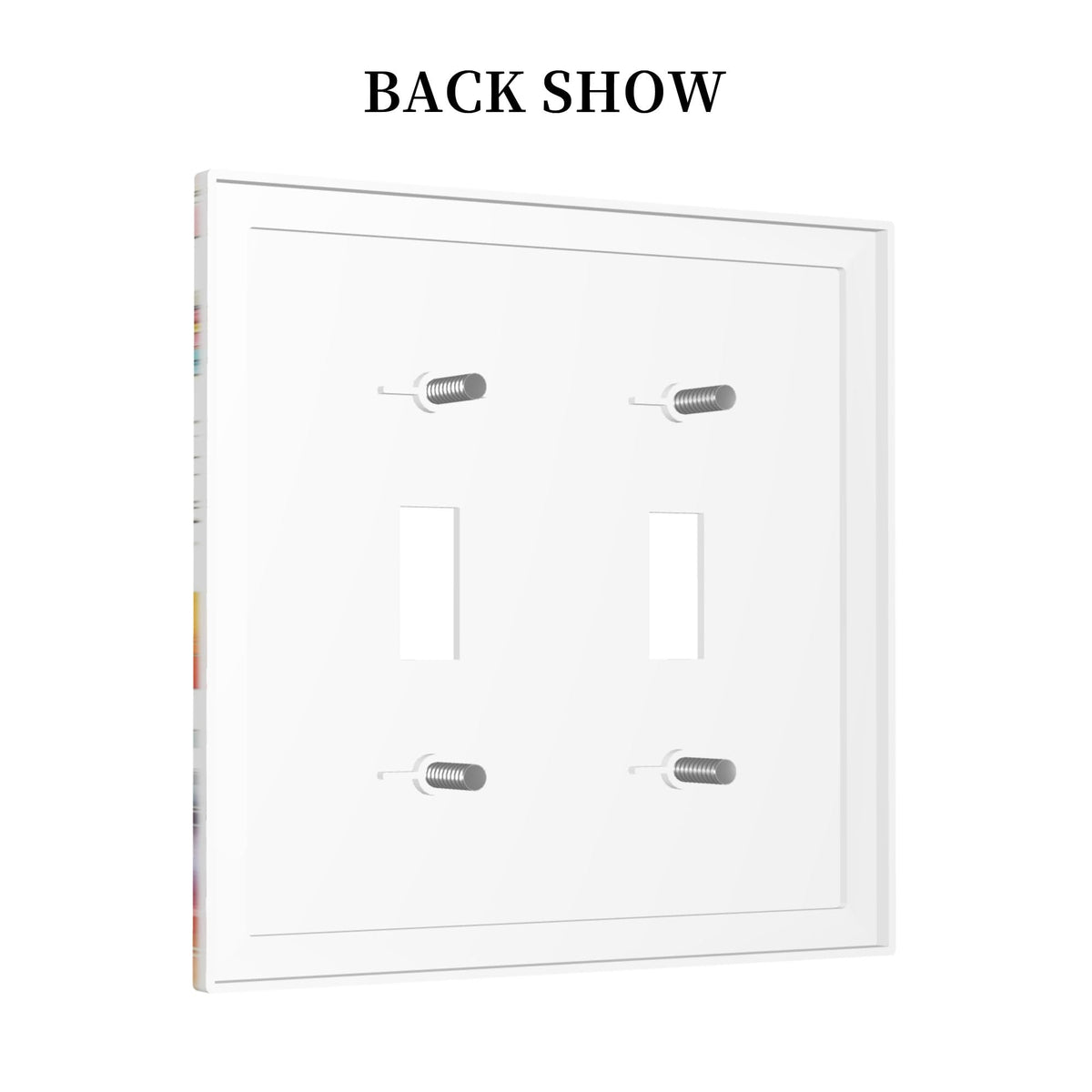 Decorative Art Light Switch Covers Cat & Melody2 Gang Double Toggle Wall Plate Decorative Switchcover Electrical Switchplate for Home Decor