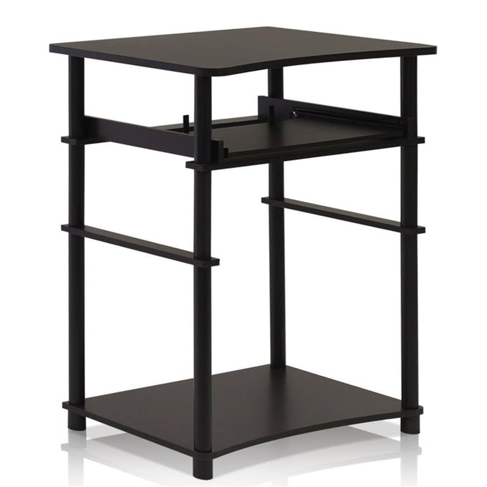 Furinno Home Computer Desk, Espresso/Black