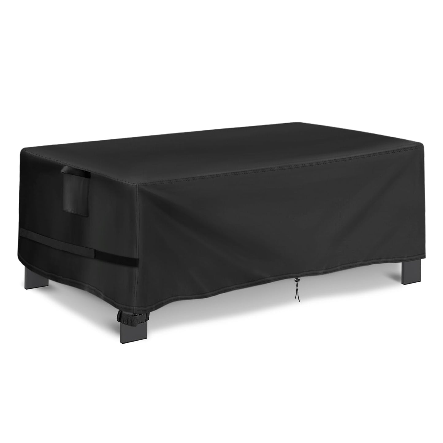 Hiticover Outdoor Coffee Table Cover Rectangle, 48 Inch Waterproof Patio Rectangular Coffee Table Cover, Outdoor Small Furniture Covers for Winter, Rainproof Fade Resistant - 48 x 24 x 16 Inch