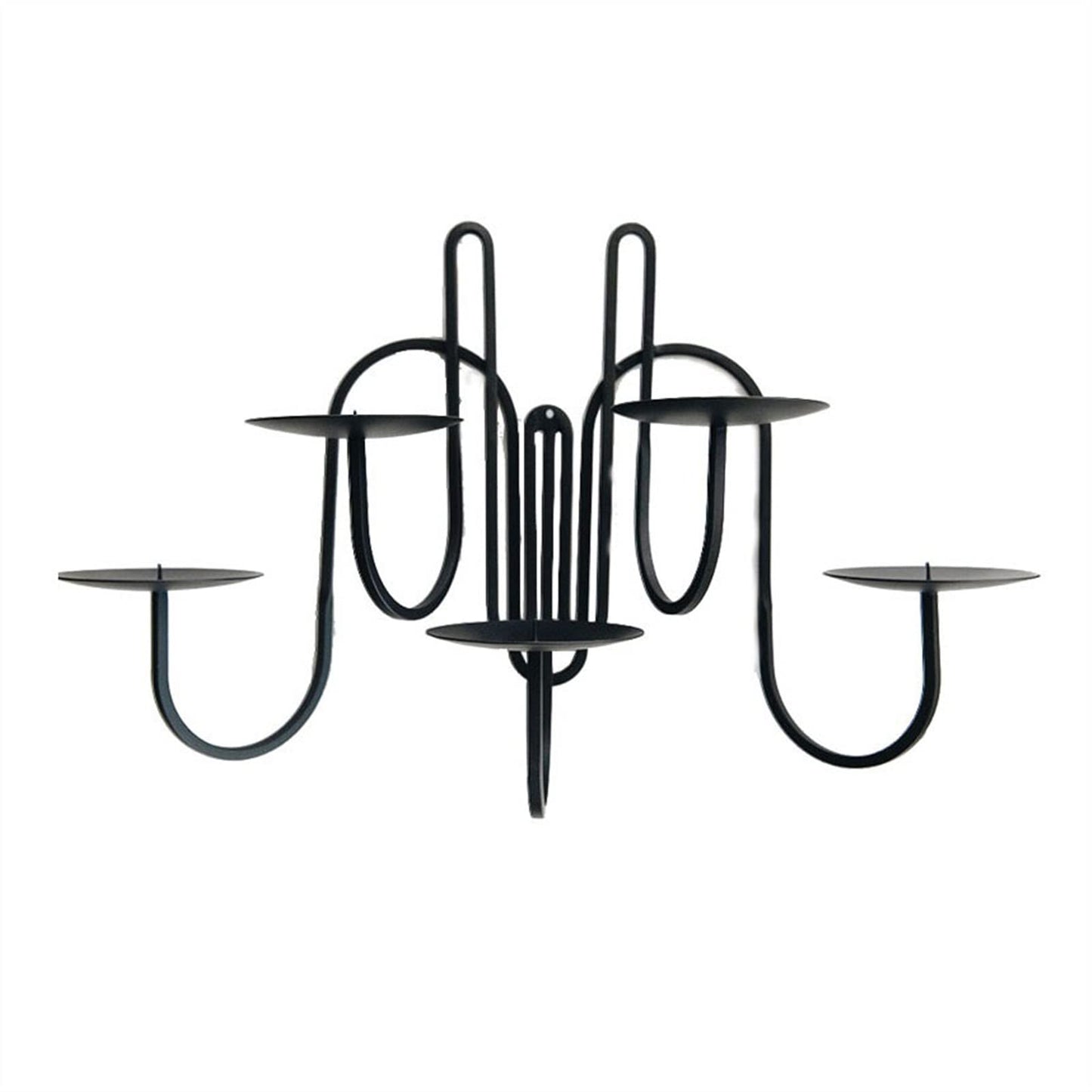 Decorative Candlestick European Light Luxury Iron Wall Mounted Candlestick Simple Living Room Porch Corridor Candle Holder Candlestick